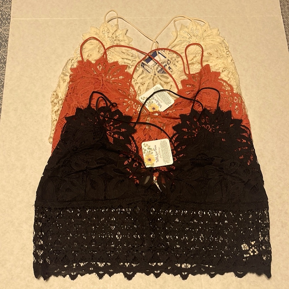 3 Boutique Bralettes 2XL